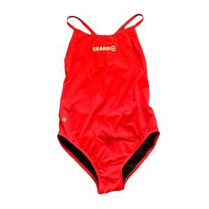 Watermen‎ Lifeguard Guard Swimsuit Women's Size 40 Red One Piece Racerback